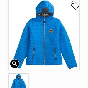 Women Blue Puffer Jacket